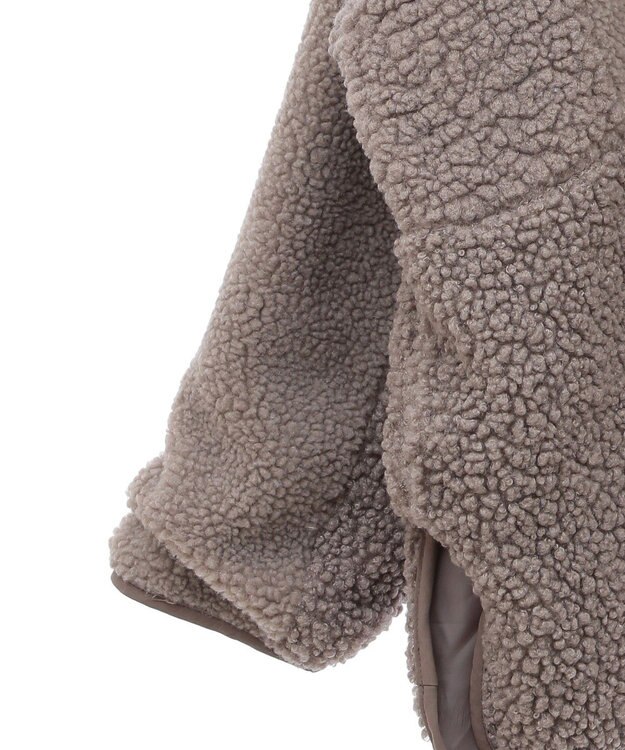 earth music&ecology 粒違い切替ボアブルゾン Mocha