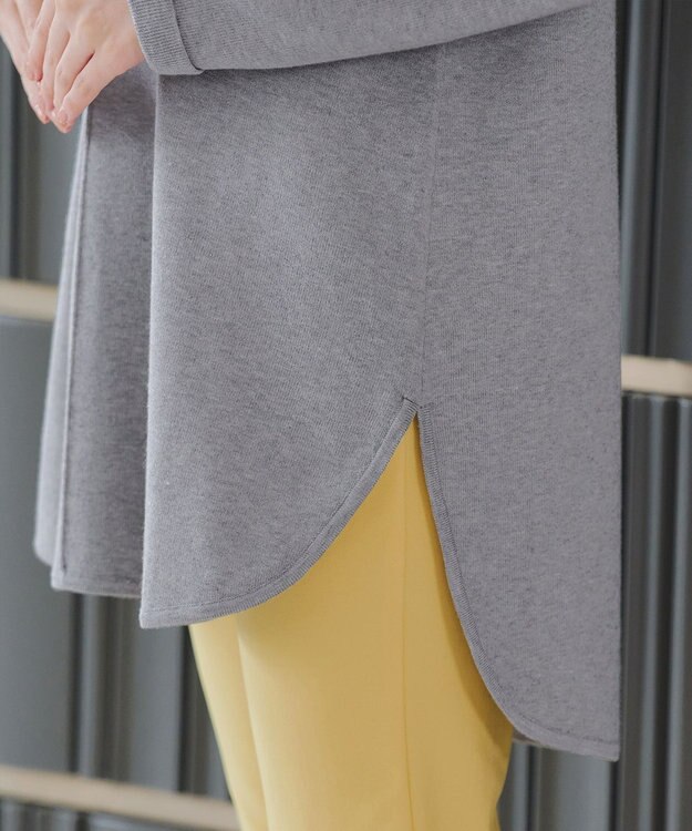 Tiaclasse 【安田美沙子さん着用・新色追加・洗える】ラウンドヘムニットチュニック グレー