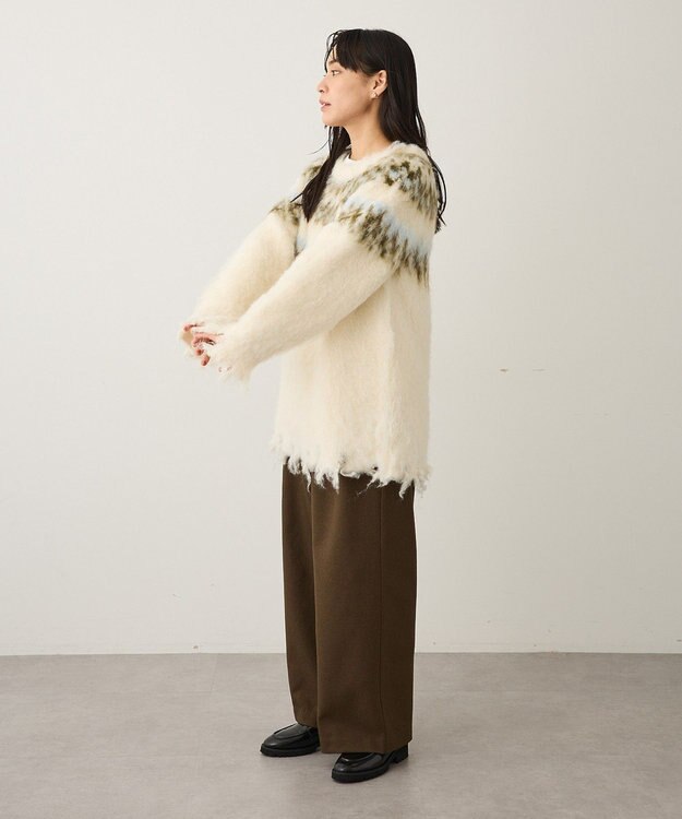 CRAFT STANDARD BOUTIQUE ノルディック起毛ニットプルオーバー Ivory