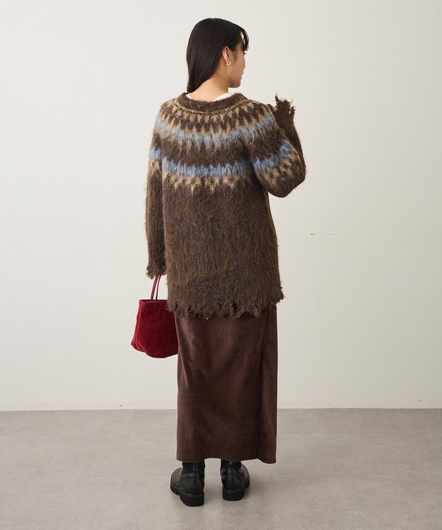 CRAFT STANDARD BOUTIQUE ノルディック起毛ニットプルオーバー Brown