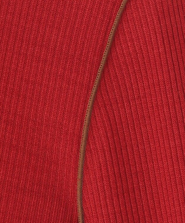 BEIGE， FORD / クルーネックトップス Red×Dark Camel