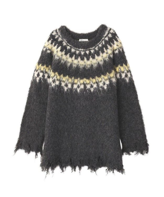 CRAFT STANDARD BOUTIQUE ノルディック起毛ニットプルオーバー Gray