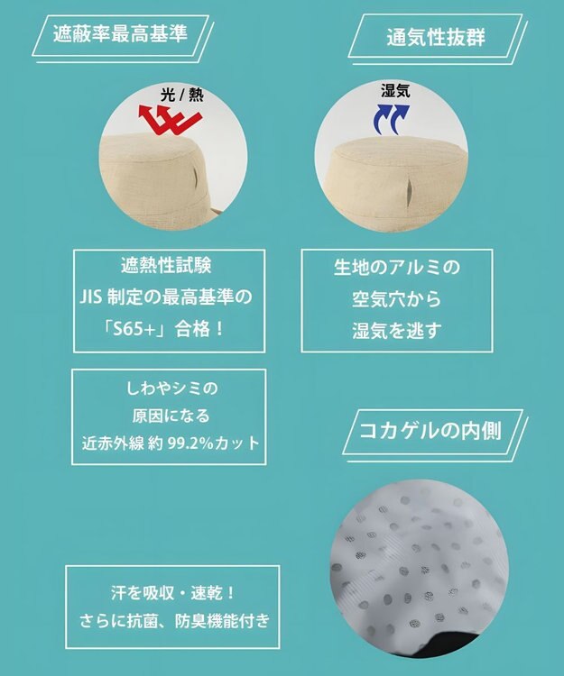 FILA GOLF／marie claire 【marie claire SPORT】 紫外線99%カット コカゲルハット ブラック