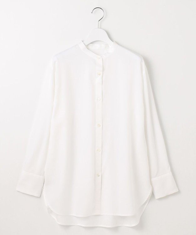 自由区 【洗える】SOMELOSバンドカラー ブラウス オフ