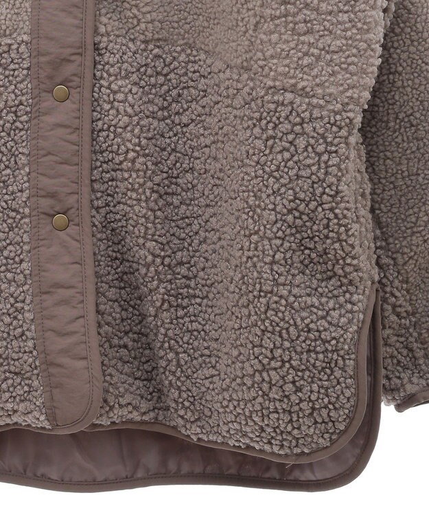 earth music&ecology 粒違い切替ボアブルゾン Mocha