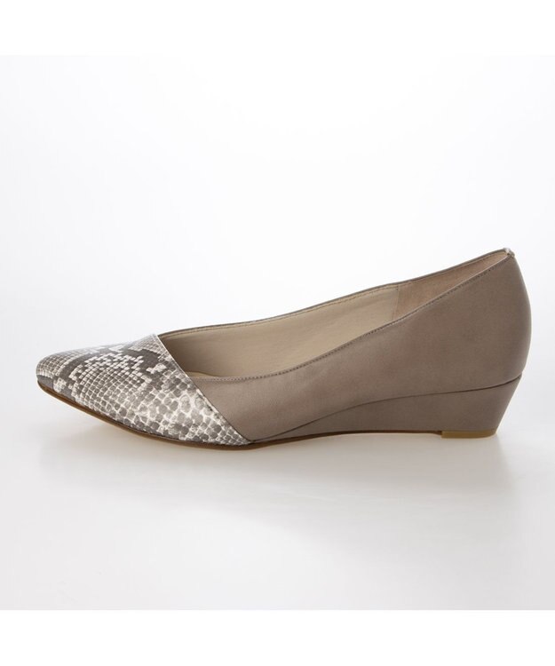 MODE ET JACOMO <MODE ET JACOMO>ポインテッドウェッジソールパンプス オークコンビ