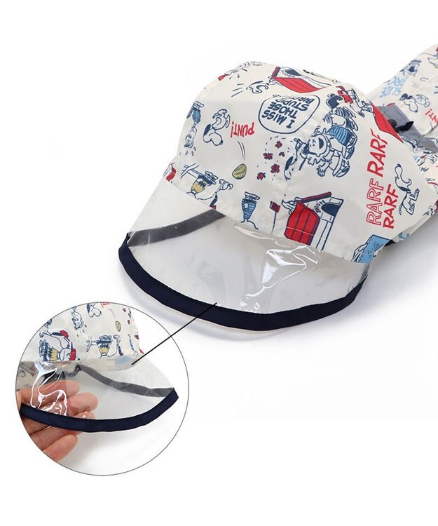 PET PARADISE スヌーピー  レインコート 透明フード付き 《アメリカンビンテージ柄》 小型犬 -