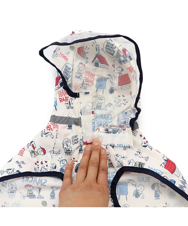 PET PARADISE スヌーピー  レインコート 透明フード付き 《アメリカンビンテージ柄》 小型犬 -