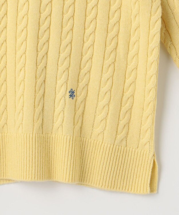 組曲 カシミヤブレンドバルキーケーブル ニット イエロー系