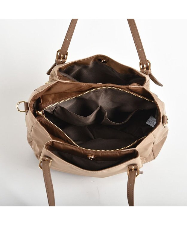 LA BAGAGERIE 【MONICA】ナイロン2WAYトートバッグ Sサイズ ベージュ