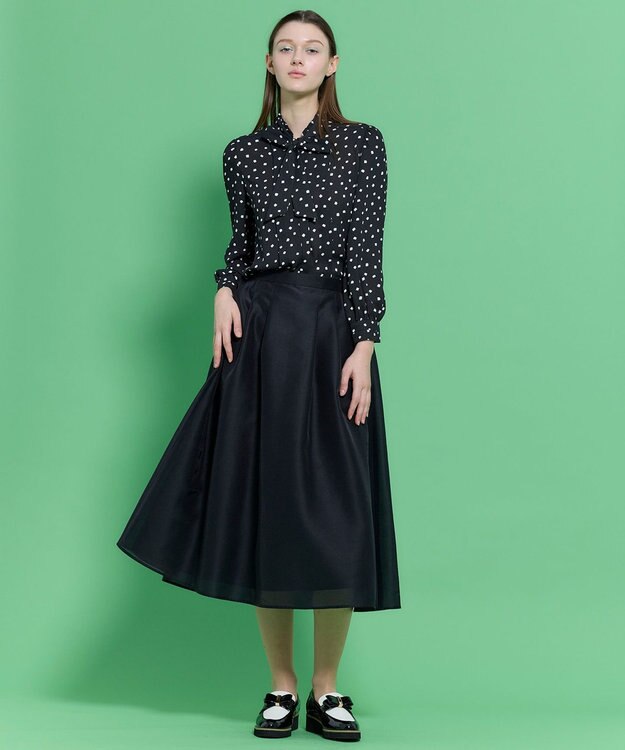 TOCCA PROMISE RIBBON ROSETTE ドット柄ブラウス ブラック系5