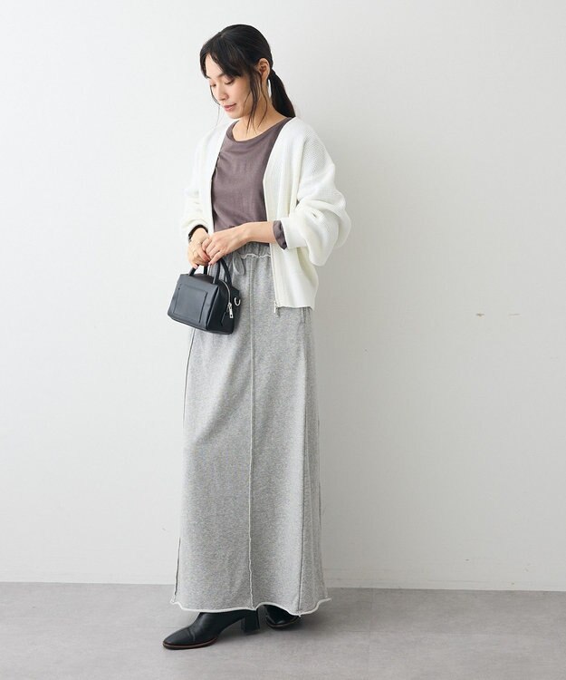 CRAFT STANDARD BOUTIQUE ワッフルニットジップカーディガン White