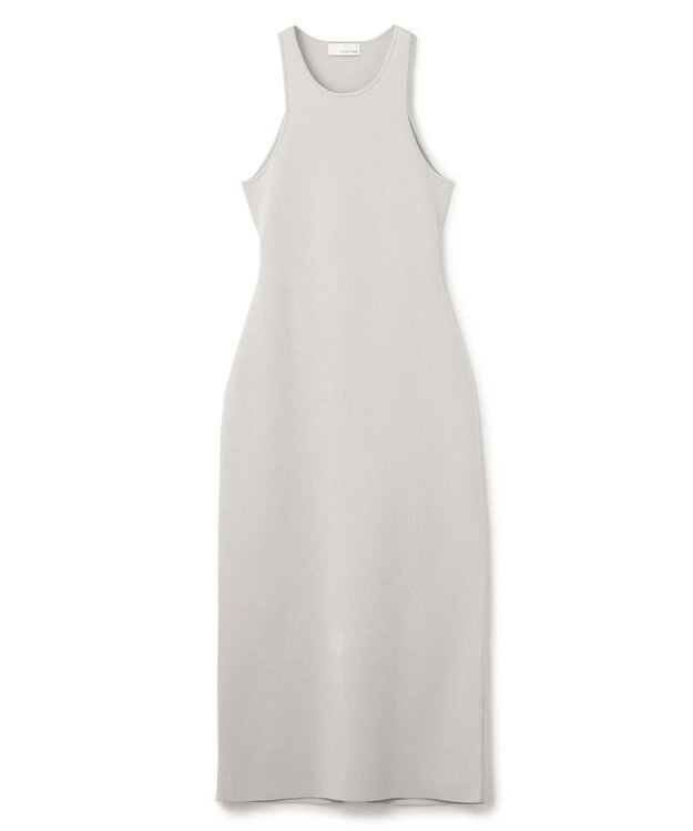 uncrave 【手洗い可】ドライタッチ ニット アメスリ バックオープン ワンピース（uncrave WHITE） アイスグレー