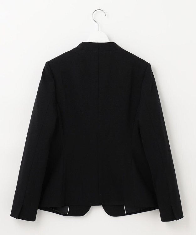 自由区 【XSサイズ～/洗える】WASHABLEPONTE カラーレスジャケット ブラック系