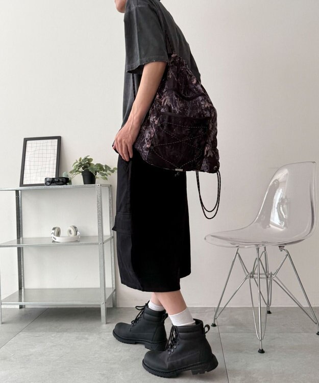 WEGO 【ユニセックス着用ITEM】コードデザインナップサック 柄1