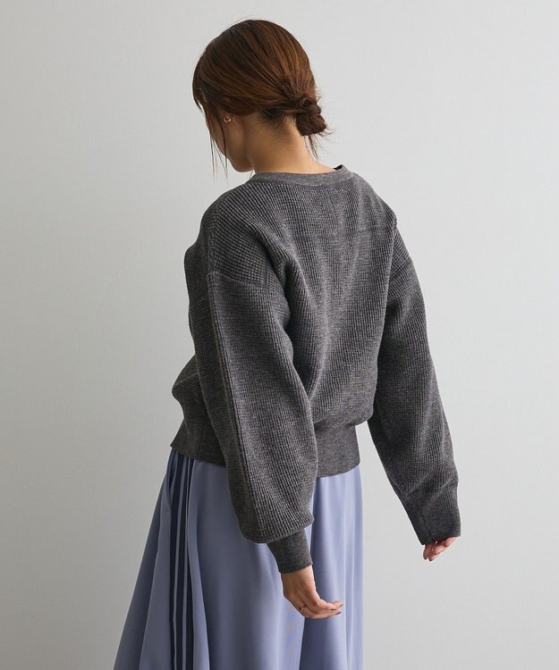 CRAFT STANDARD BOUTIQUE ワッフルニットジップカーディガン Gray
