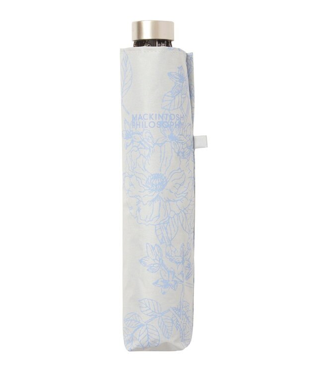 MOONBAT 【 遮光率100％/遮熱/UV/軽量】MACKINTOSH PHILOSOPHY(マッキントッシュフィロソフィー)晴雨兼用日傘 ドローイングフラワー Barbrella バーブレラ 折りたたみ傘 フワクール生地使用 ペールスカイ