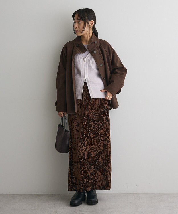 CRAFT STANDARD BOUTIQUE ワッフルニットジップカーディガン Light Purple