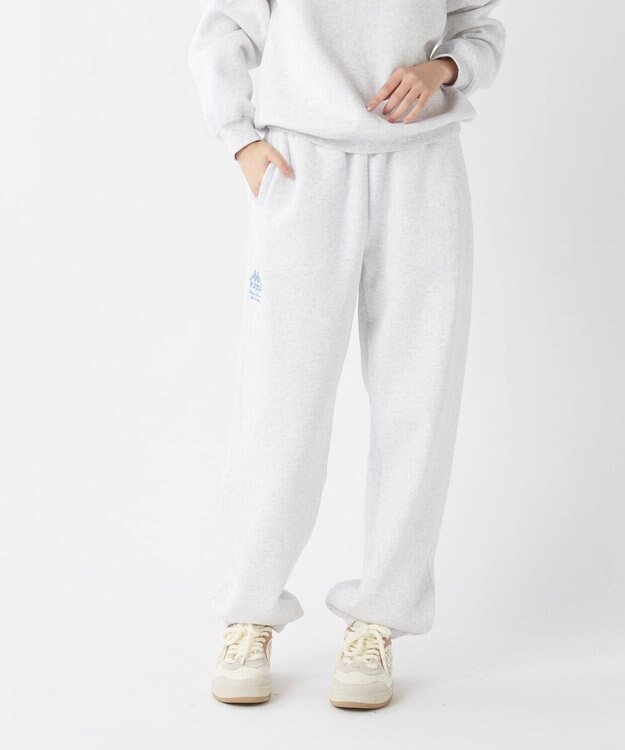 OP／FILA 【Kappa】シンプルロゴ ユニセックススウェットパンツ ホワイト