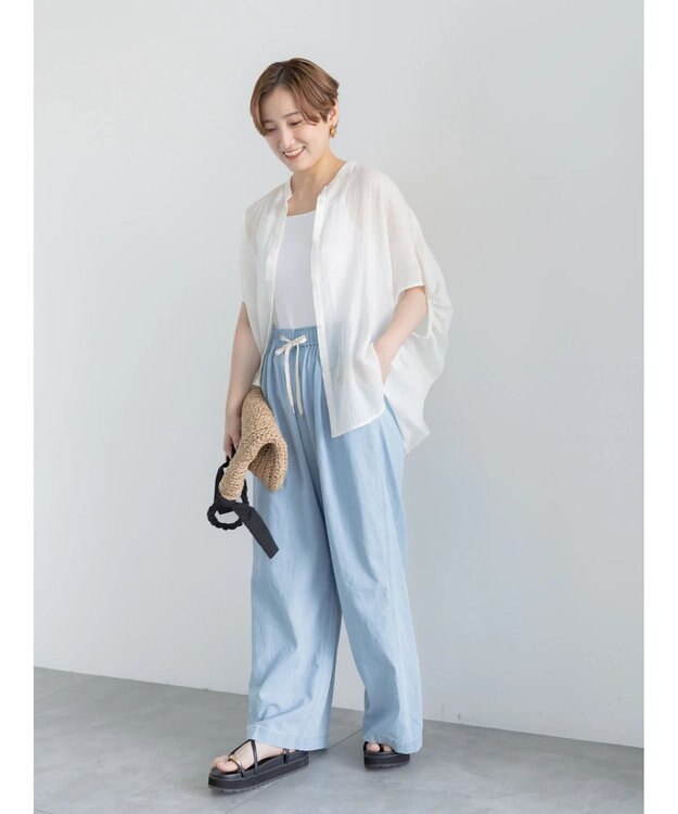 Te chichi 【7色展開】シャンブレーボイルドルマンシャツ オフホワイト