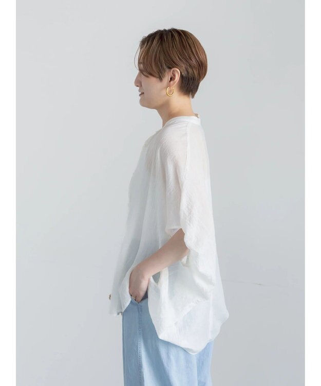 Te chichi 【7色展開】シャンブレーボイルドルマンシャツ オフホワイト