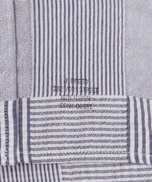 J.PRESS MEN 【クールマックス】サッカーパッチワーク シャツ ネイビー系9