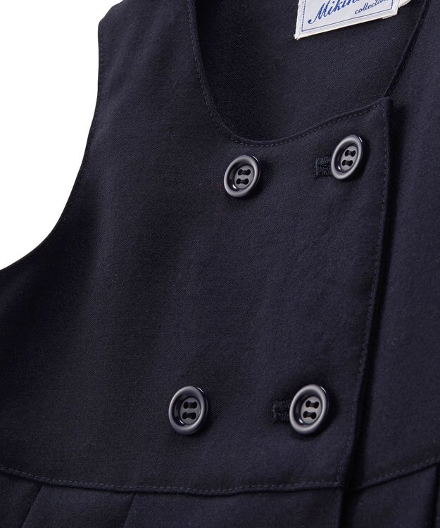 MIKI HOUSE HOT BISCUITS 【ミキハウス】【95-140cm】 ウール素材のジャンパースカート 紺