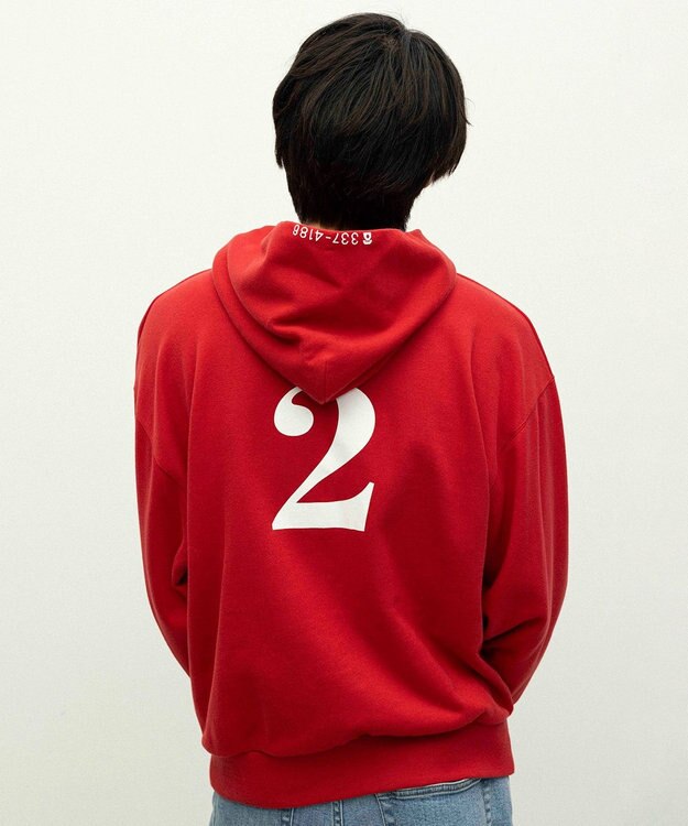 NAVE タブチ×NAVE ロゴフーディ レッド系