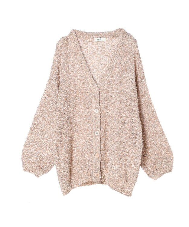 earth music&ecology ぽこぽこヤーンカーディガン Beige