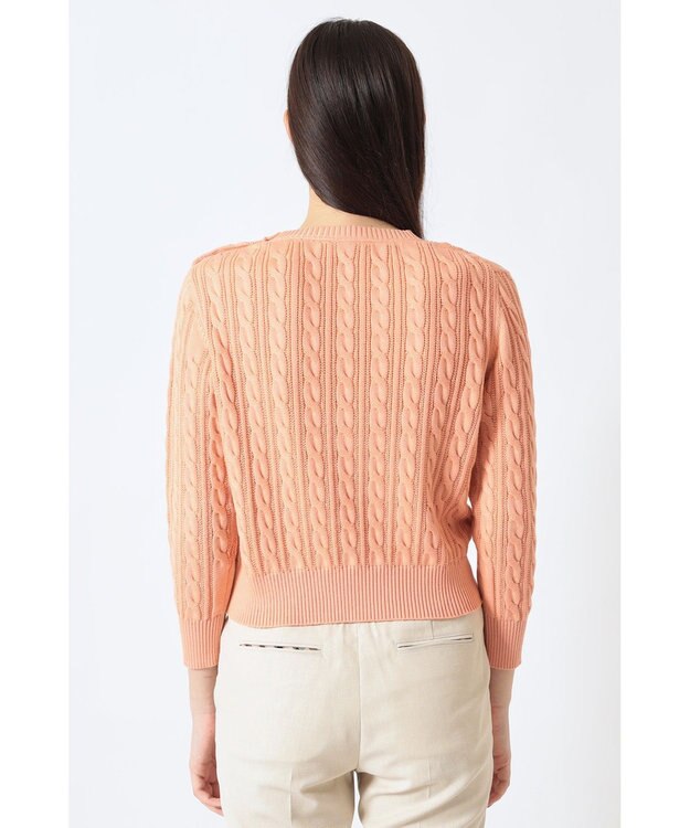 DAKS ミックスケーブル ニットプルオーバー（無撚コットン） キャニオンサンセット