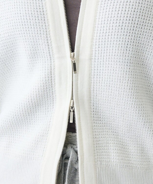 CRAFT STANDARD BOUTIQUE ワッフルニットジップカーディガン Light Purple