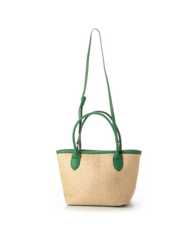 UNBILLION cachecache スマホショルダー付ポリプロピレンwayトート グリーン