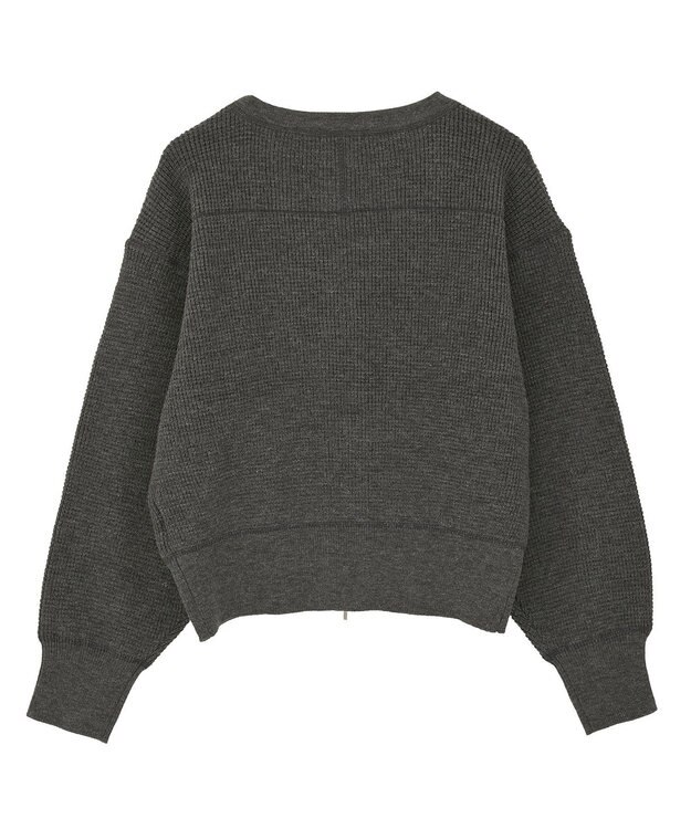 CRAFT STANDARD BOUTIQUE ワッフルニットジップカーディガン Gray