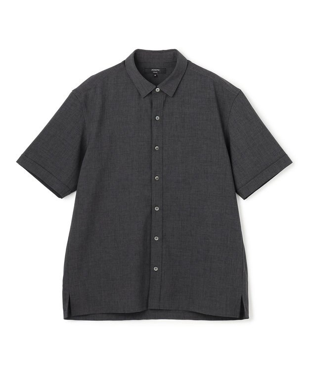 JOSEPH HOMME 【新柄】【機能素材】テクノボイルストレッチ レギュラーカラー半袖シャツ グレー系