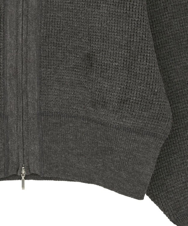 CRAFT STANDARD BOUTIQUE ワッフルニットジップカーディガン Gray
