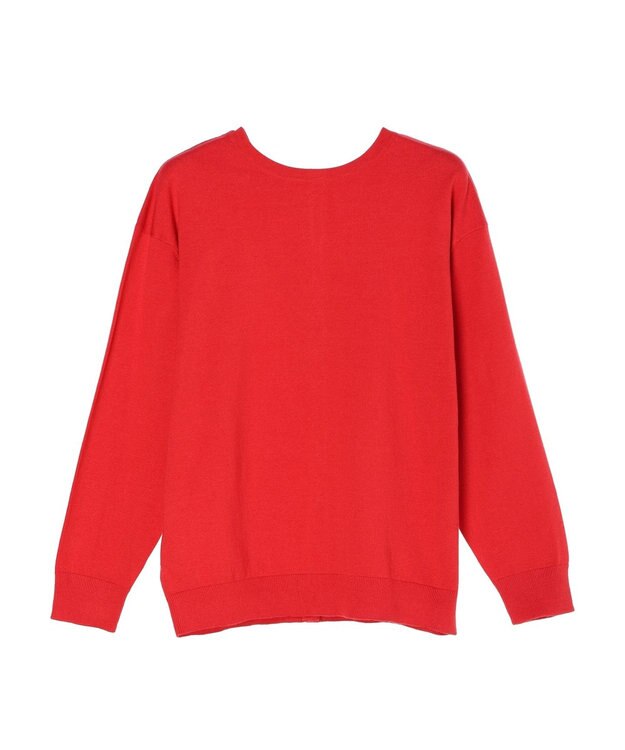 CRAFT STANDARD BOUTIQUE ２ＷＡＹクルーネックニットカーディガン Red