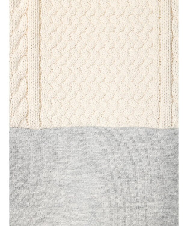 CRAFT STANDARD BOUTIQUE ニットドッキング裏毛プルオーバー Light Gray Mixture