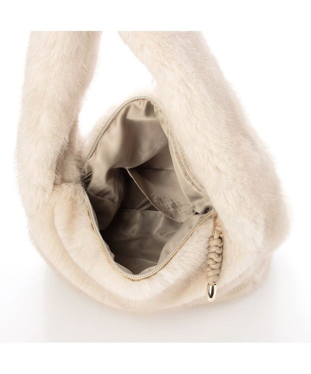 UNBILLION カシュカシュ cachecache / エコファーワンハンドルシンプルトート アイボリー