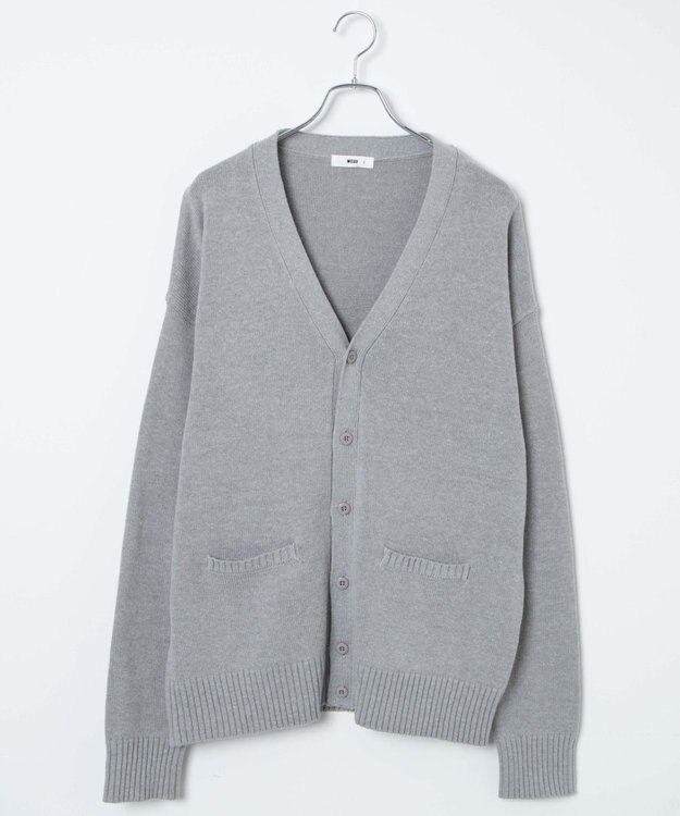 WEGO 【SCHOOL ITEM】メンズスクールニットカーディガン 杢グレー