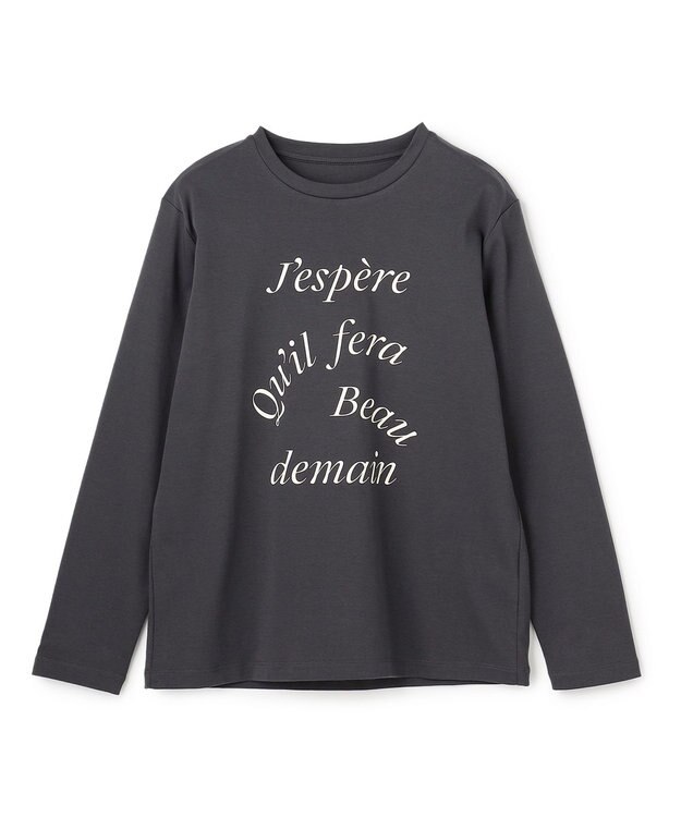 UNFILO コットンスムース グラフィックＴ グレーモチーフ