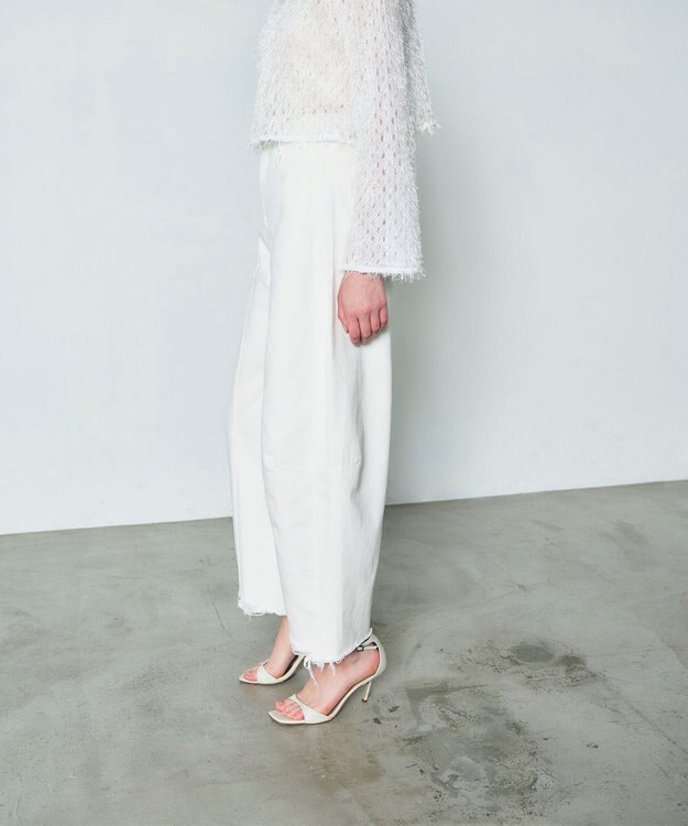 GRACE CONTINENTAL 切替ボリュームデニム ホワイト