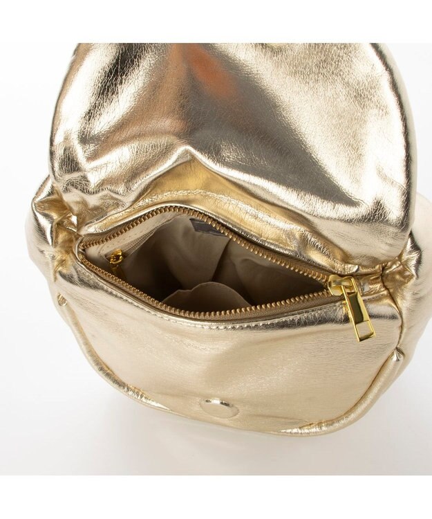 UNBILLION カシュカシュ cachecache / ハーフムーンワンハンドルミニショルダー ライトゴールド