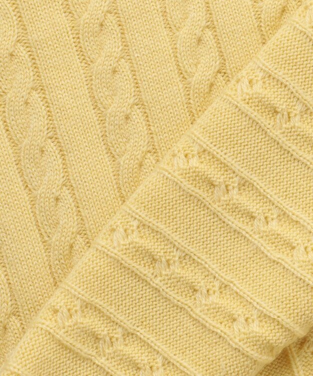 組曲 S カシミヤブレンドバルキーケーブル ニット イエロー系