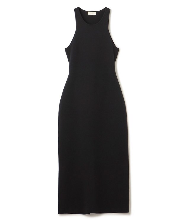 uncrave 【手洗い可】ドライタッチ ニット アメスリ バックオープン ワンピース（uncrave WHITE） ブラック