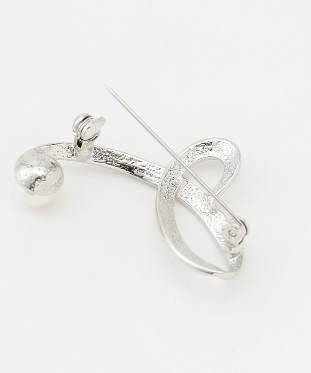 ANY SIS クロスライン ブローチ シルバー系