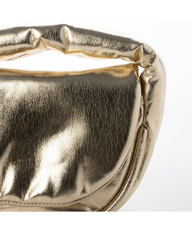 UNBILLION カシュカシュ cachecache / ハーフムーンワンハンドルミニショルダー ライトゴールド