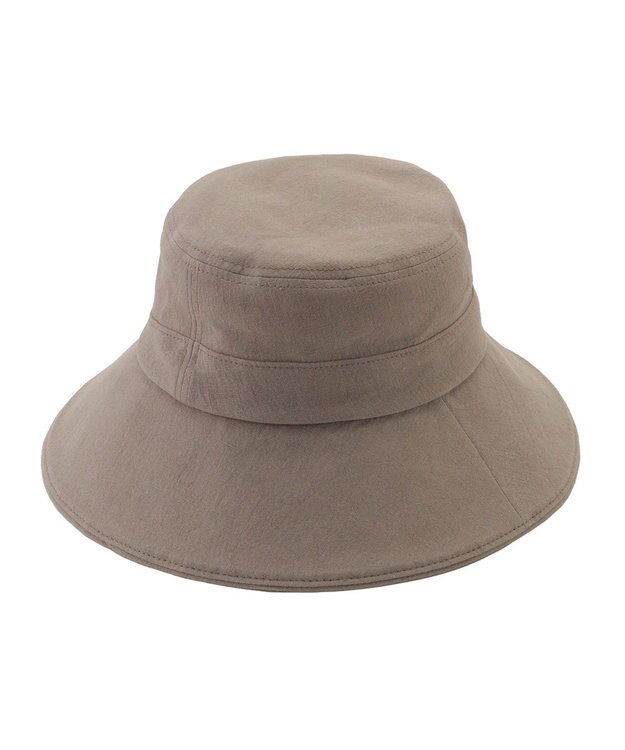 MOONBAT 【帽子】フルラ (FURLA) 広つばハット　同色ロゴ刺繍 サイズ調整 モカブラウン