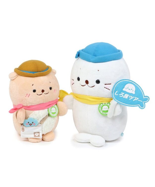 Mother garden しろたん らっこいぬ お座り 旅行者 ぬいぐるみ 23cm -