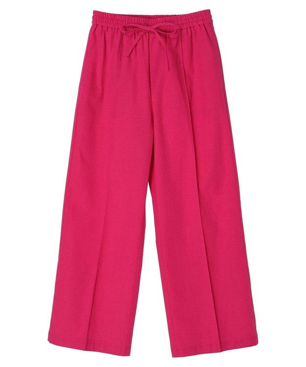 Green Parks 綿麻混イージーワイドパンツ Pink