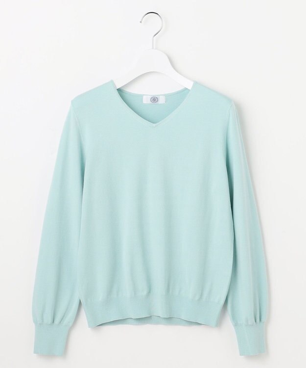 J.PRESS LADIES 【人気のため新色追加】PRINCE Vネック ニット ミント系